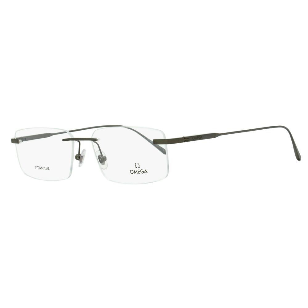 Omega Rimless Eyeglasses OM5037 008 Gunmetal 56mm
